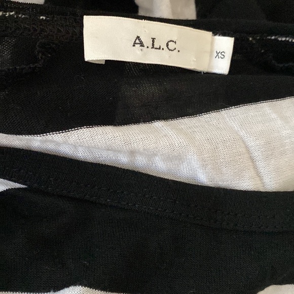 A.L.C. Black and White Striped Cinch Waist Tank Dress🖤🤍🖤 - Picture 3 of 15